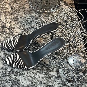 Chic Zebra  Femme x Draya collab Print Heels